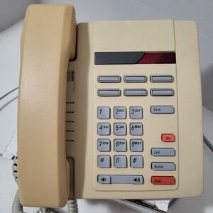 Meridian Northern Telecom M8009 Office  Desk Phone Cham Gray/Ash With Line Cords